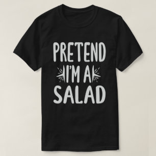 Ik ben een salade, luie, luie kostuum. t-shirt