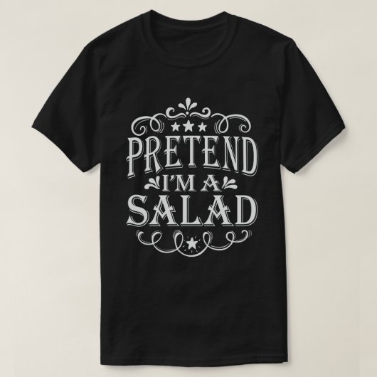 Ik ben een salade, luie, luie kostuum. t-shirt (Design voorkant)