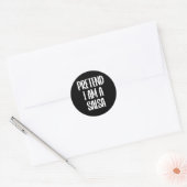 Ik ben een Salsa Halloween kostuum Ronde Sticker (Envelop)