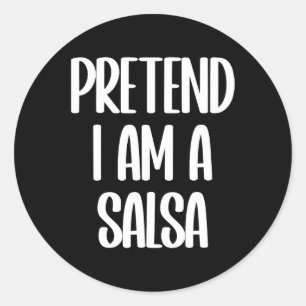 Ik ben een Salsa Halloween kostuum Ronde Sticker