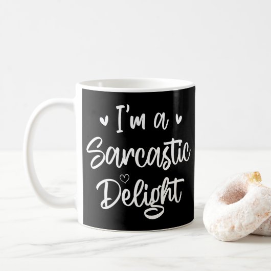 Ik ben een Sarcastic Delight Sarcasm Lover Humor Q Koffiemok (Met donut)