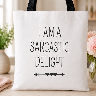 Ik ben een sarcastisch genoegen Grappig Tote Bag
