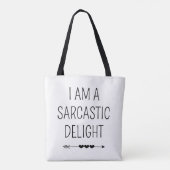 Ik ben een sarcastisch genoegen Grappig Tote Bag (Achterkant)