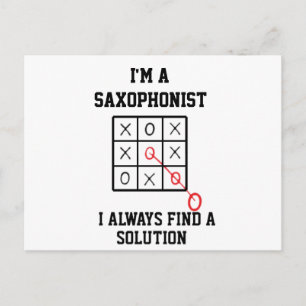 Ik ben een saxofonist, ik vind altijd een oplossin briefkaart