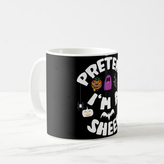 Ik ben een schaap Funny Halloween Costume Gift Koffiemok (Voorkant links)