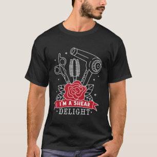 Ik ben een schaar leuk kappers kapsel haar t-shirt