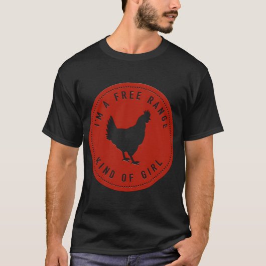 Ik ben een scharrelkipboer die gezond eet t-shirt (Voorkant)