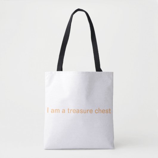 Ik ben een schat borst tote bag (Voorkant)
