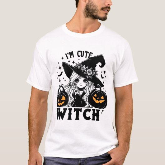 Ik ben een Schattige heks T-shirt (Voorkant)