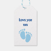 Ik ben een schattige jongen cadeaulabel (Achterkant)