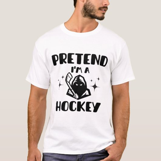 Ik ben een Schattigee hockey Halloween T-shirt (Voorkant)