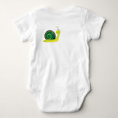 Ik ben een Schattigee lichtgroene slak Romper (Achterkant)