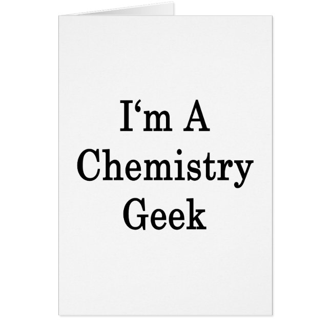 Ik ben een scheikundige geek (Voorkant)