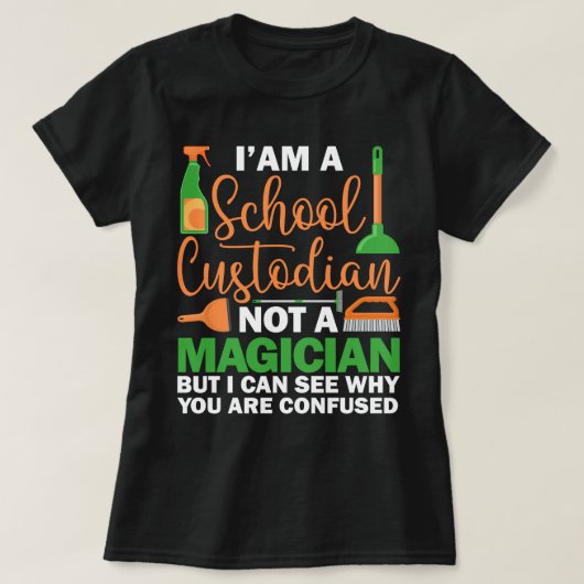 Ik ben een schoolbeheerder, geen tovenaar t-shirt (Design voorkant)