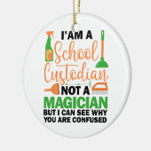 Ik ben een schoolbewaarder Cool Sarcastic Gezegde  Keramisch Ornament (Links)