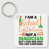 Ik ben een schoolbewaarder Cool Sarcastic Gezegde  Sleutelhanger (Voorkant)