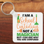 Ik ben een schoolbewaarder Cool Sarcastic Gezegde  Sleutelhanger (Voorkant)