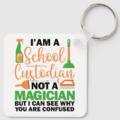 Ik ben een schoolbewaarder Cool Sarcastic Gezegde  Sleutelhanger (Achterkant)