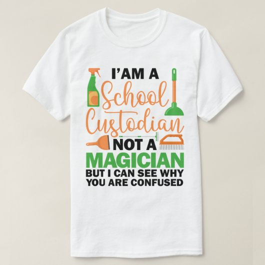 Ik ben een schoolbewaarder Cool Sarcastic Gezegde  T-shirt (Design voorkant)