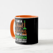 Ik ben een schoolbewaarder, geen magiër mok (Voorkant links)