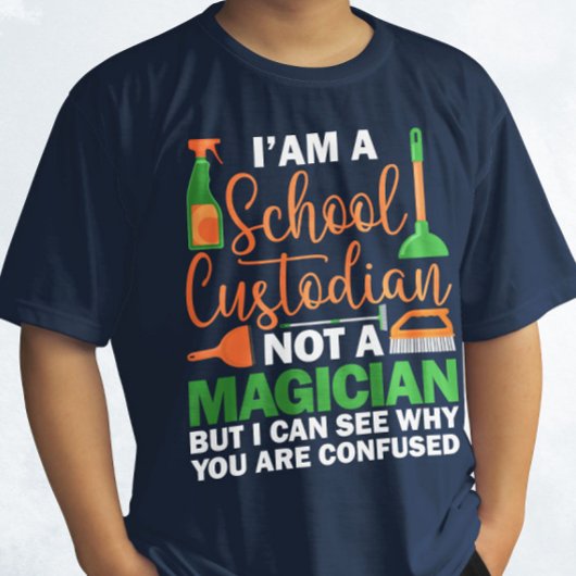 Ik ben een schoolbewaarder, geen magiër t-shirt