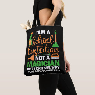 Ik ben een schoolbewaarder, geen magiër tote bag