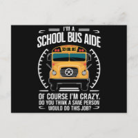 Ik ben een schoolbus Aide Funny Terug naar school