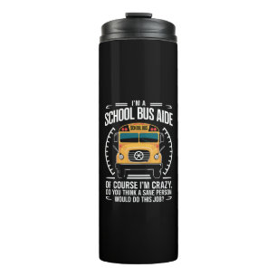 Ik ben een schoolbus Aide Funny Terug naar school Thermosbeker
