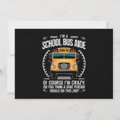 Ik ben een schoolbusassistent Funny Back to School Kaart (Voorkant)