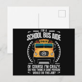 Ik ben een schoolbusassistent, grappig terug naar  briefkaart (Voorkant / Achterkant)