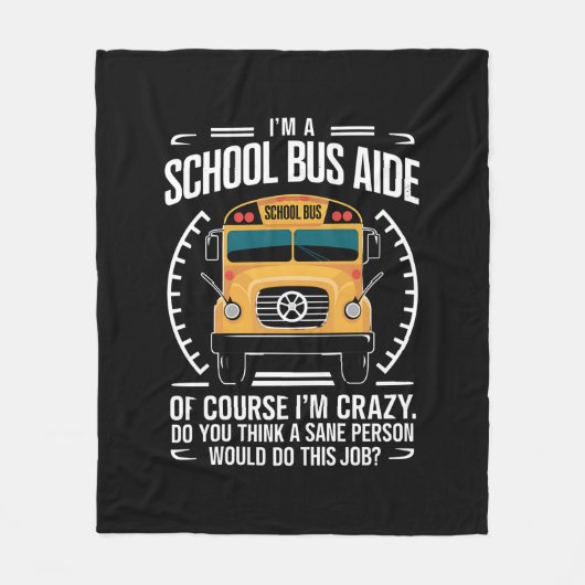 Ik ben een schoolbusassistent, grappig terug naar fleece deken (Voorkant)