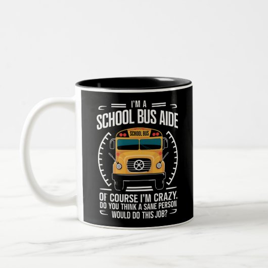 Ik ben een schoolbusassistent, grappig terug naar tweekleurige koffiemok (Links)