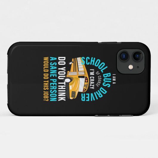 Ik ben een schoolbuschauffeur Case-Mate iPhone case (Achterkant (horizontaal))
