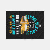 Ik ben een schoolbuschauffeur fleece deken (Voorkant (Horizontaal))