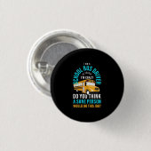 Ik ben een schoolbuschauffeur ronde button 3,2 cm (Voorkant /achterkant)