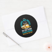 Ik ben een schoolbuschauffeur ronde sticker (Envelop)