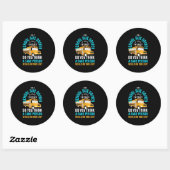 Ik ben een schoolbuschauffeur ronde sticker (Vel)