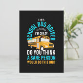 Ik ben een schoolbuschauffeur save the date (Staand voorkant)