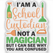 Ik ben een schoolopzichter Cool sarcastisch zeggen Sticker (Voorkant)