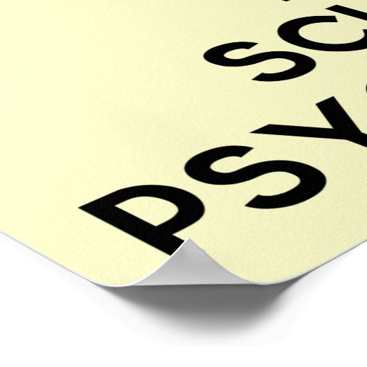 Ik ben een schoolpsycholoog "Kalm houden" Poster (Hoek)