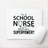 Ik ben een schoolverpleegster muismat (Met muis)