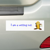 Ik ben een schrijfmoer. Bumpersticker (Op auto)
