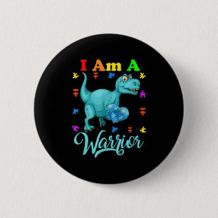 Ik ben een schrijver Autism Familie TRex Dinosaur Ronde Button 5,7 Cm