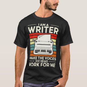 Ik ben een schrijver die ik stem in mijn hoofdaute t-shirt