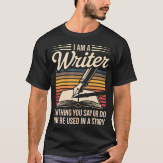 Ik Ben Een Schrijver Die Wordt Gebruikt In Een Gra T-shirt