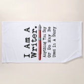 Ik Ben Een Schrijver Funny Auteur Schrijven Strandlaken (Voorkant)