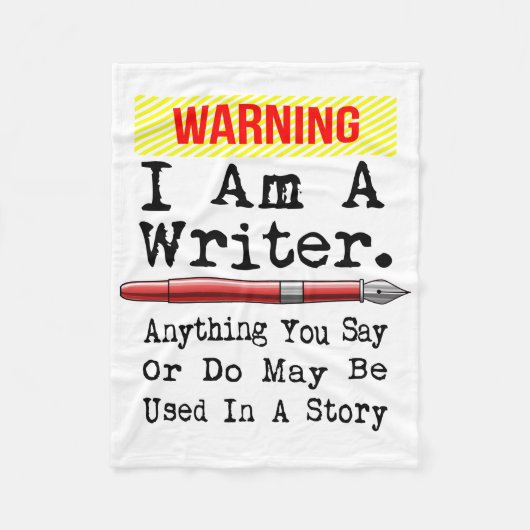 Ik ben een schrijver grappige auteur die schrijft fleece deken (Voorkant)