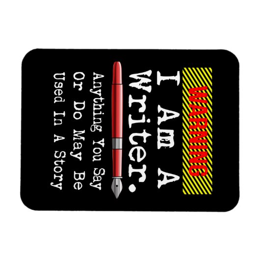 Ik ben een schrijver grappige auteur die schrijft magneet (Horizontaal)