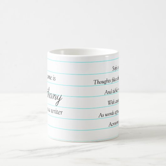 Ik ben een schrijver Motivatie gedicht gepersonali Koffiemok (Center)