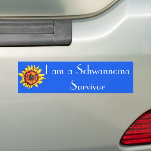Ik ben een Schwannoma Survivor bumper sticker (Op auto)